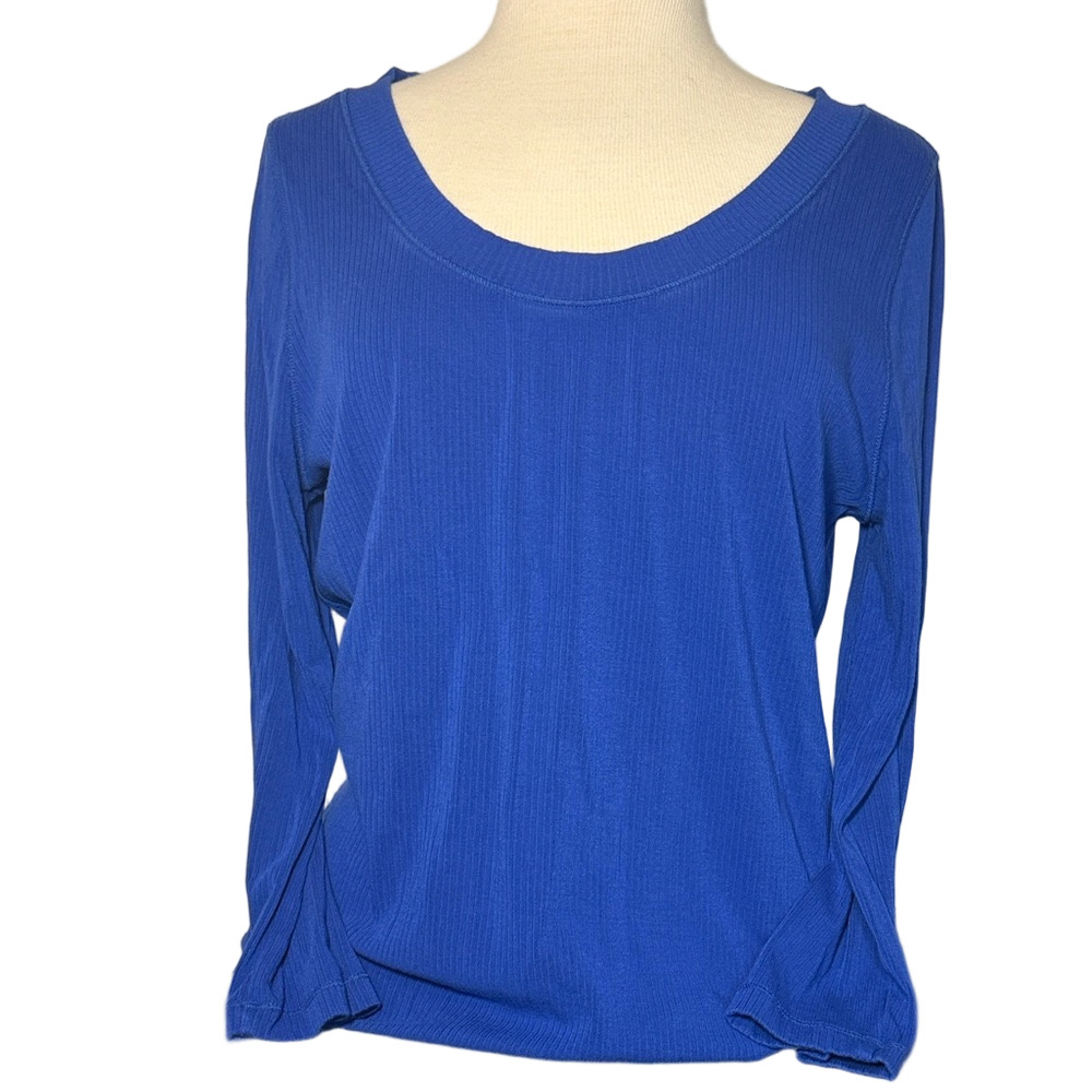 Banana Republic Blue Long Sleeve Blouse Women’s Size L Business Casual Top